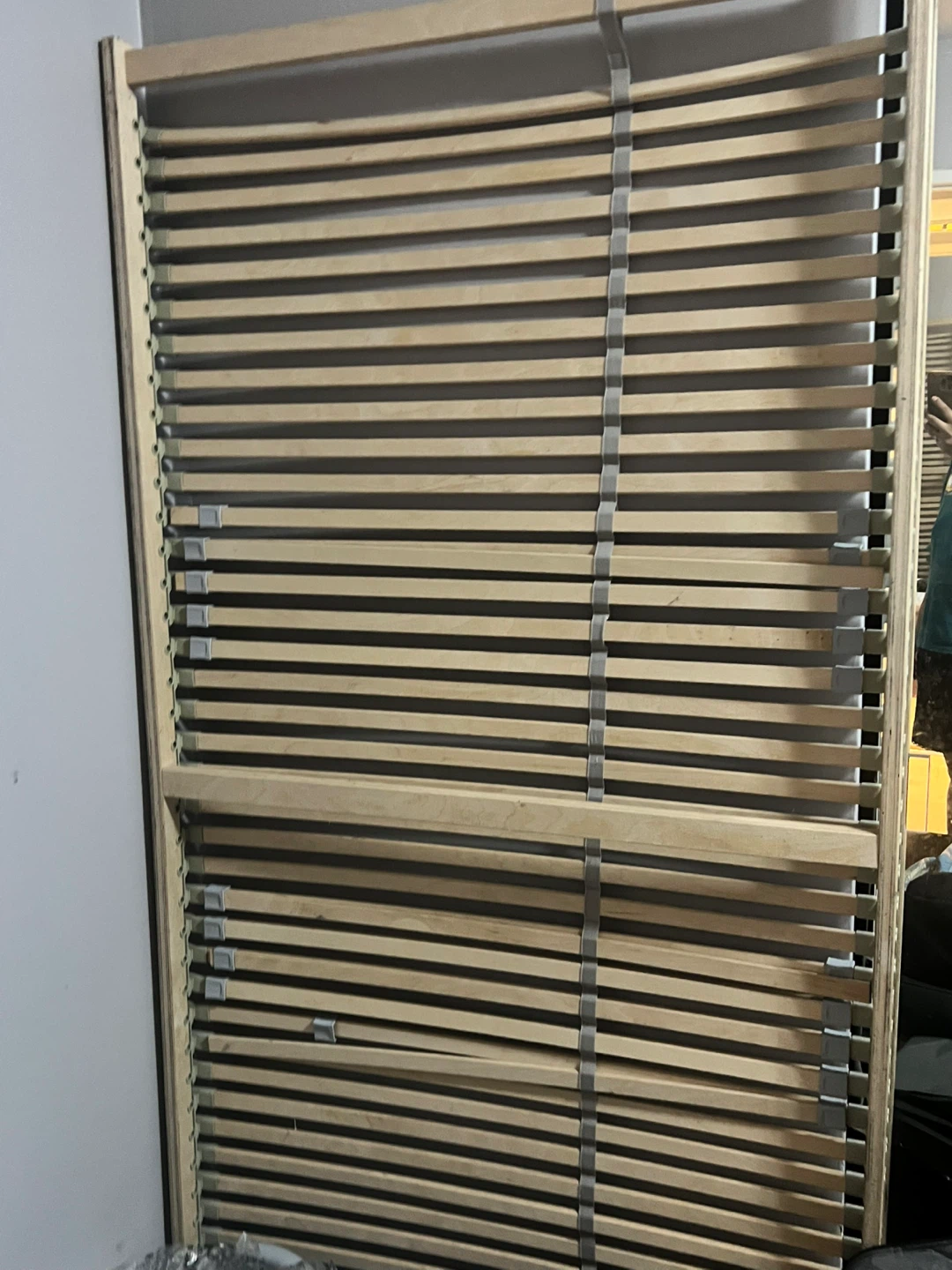 Wooden Slat Bed Frame with Mattress from IKEA - photo 3