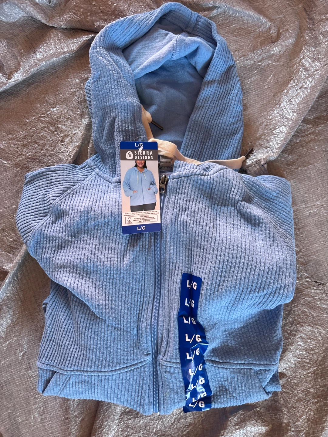 Sierra Designs Full Zip Hoodie L/G Blue