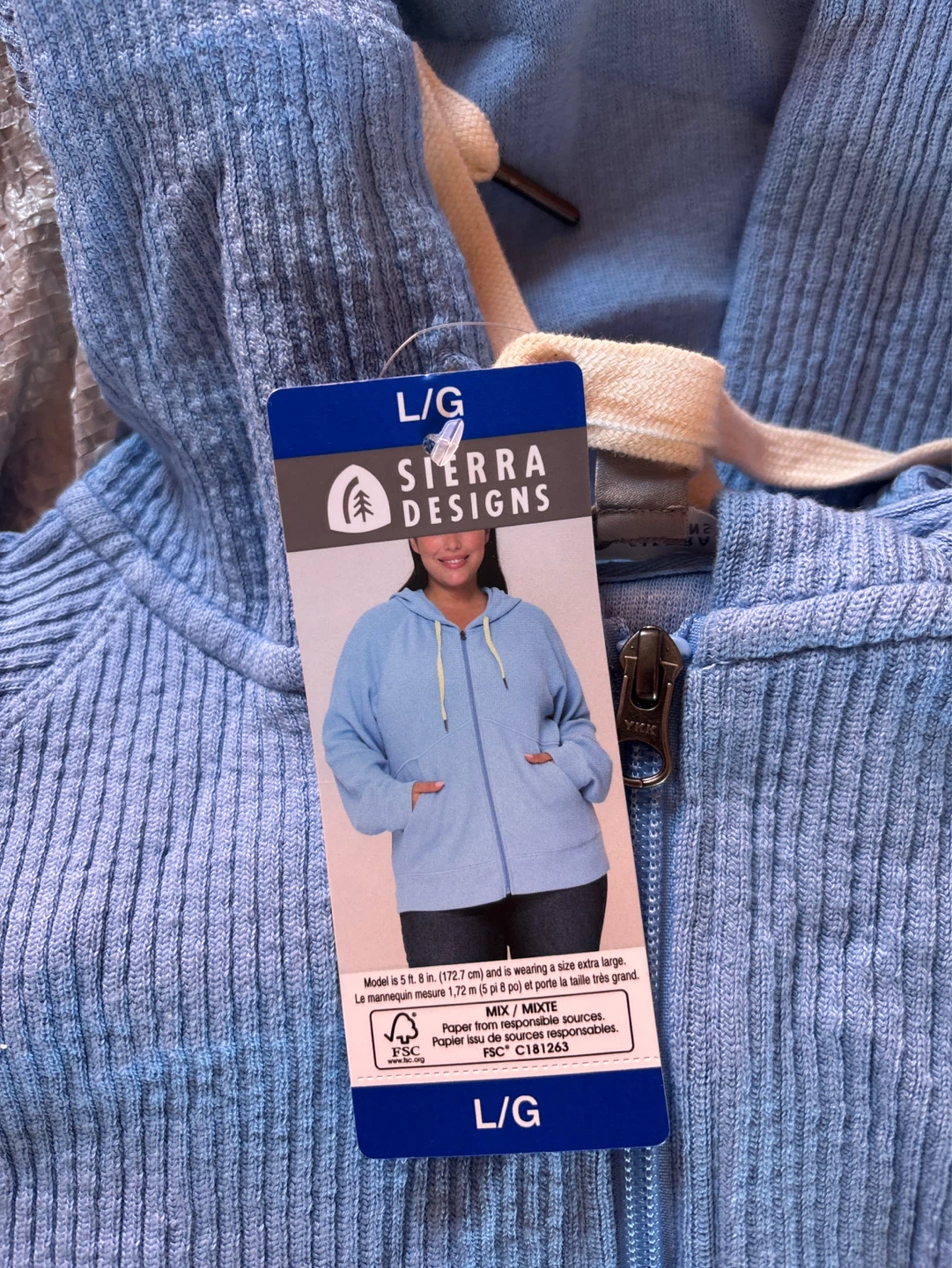 Sierra Designs Full Zip Hoodie L/G Blue - photo 2