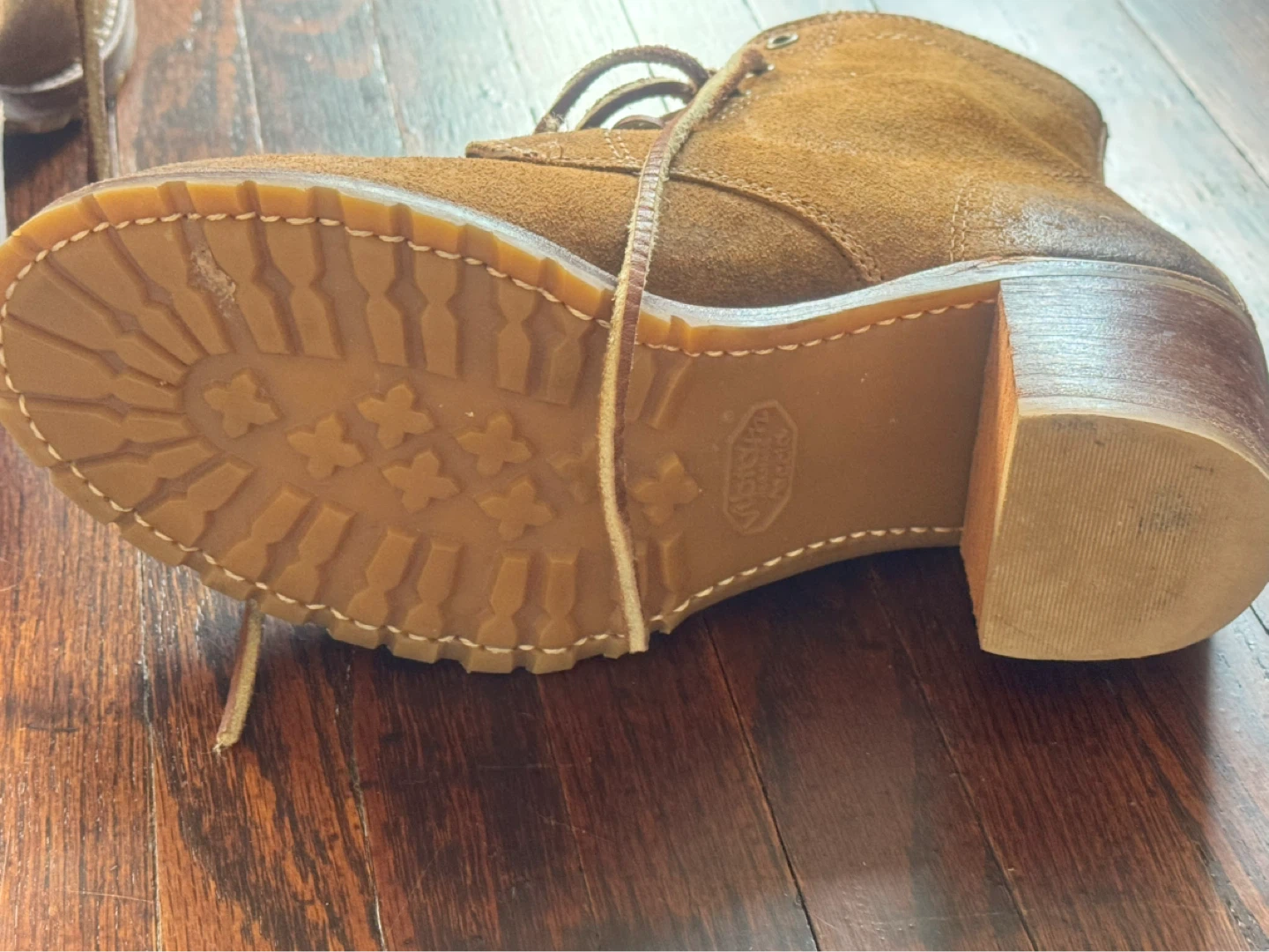 FRYE and Co Brown Frye Brown Nubuck/Suede Lace-Up Ankle Boots - photo 5