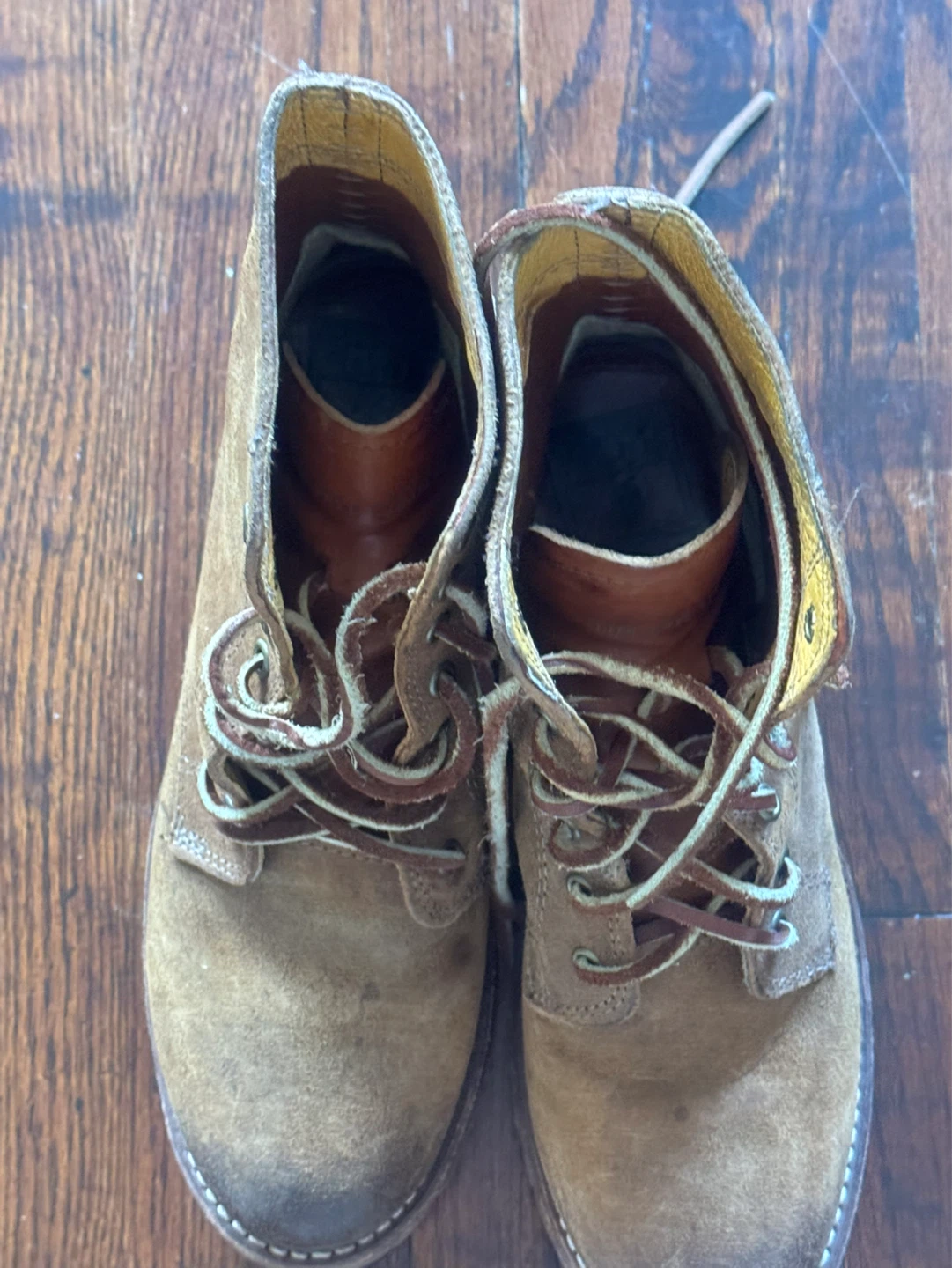 FRYE and Co Brown Frye Brown Nubuck/Suede Lace-Up Ankle Boots - photo 3
