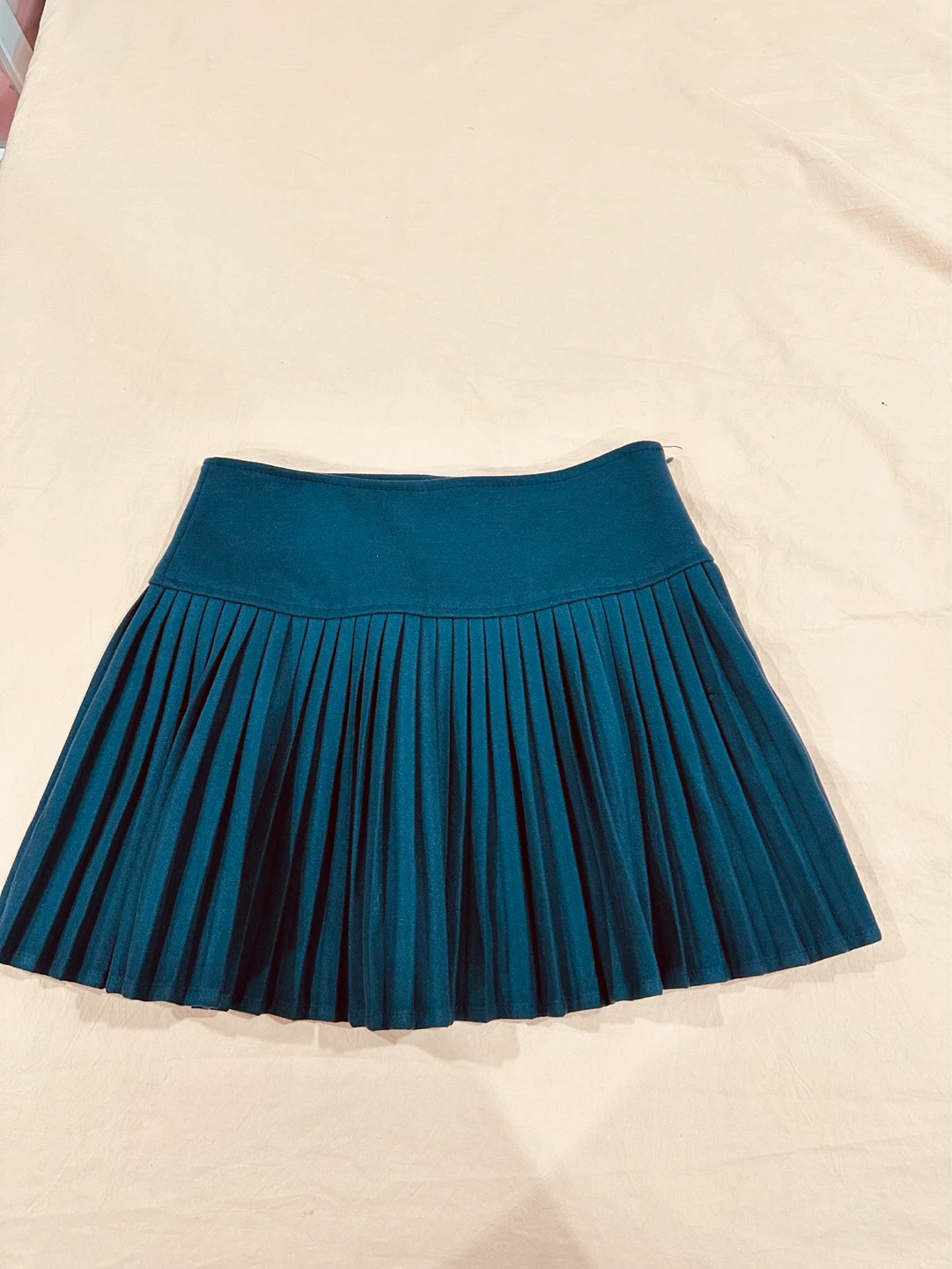 Teal Pleated Skirt