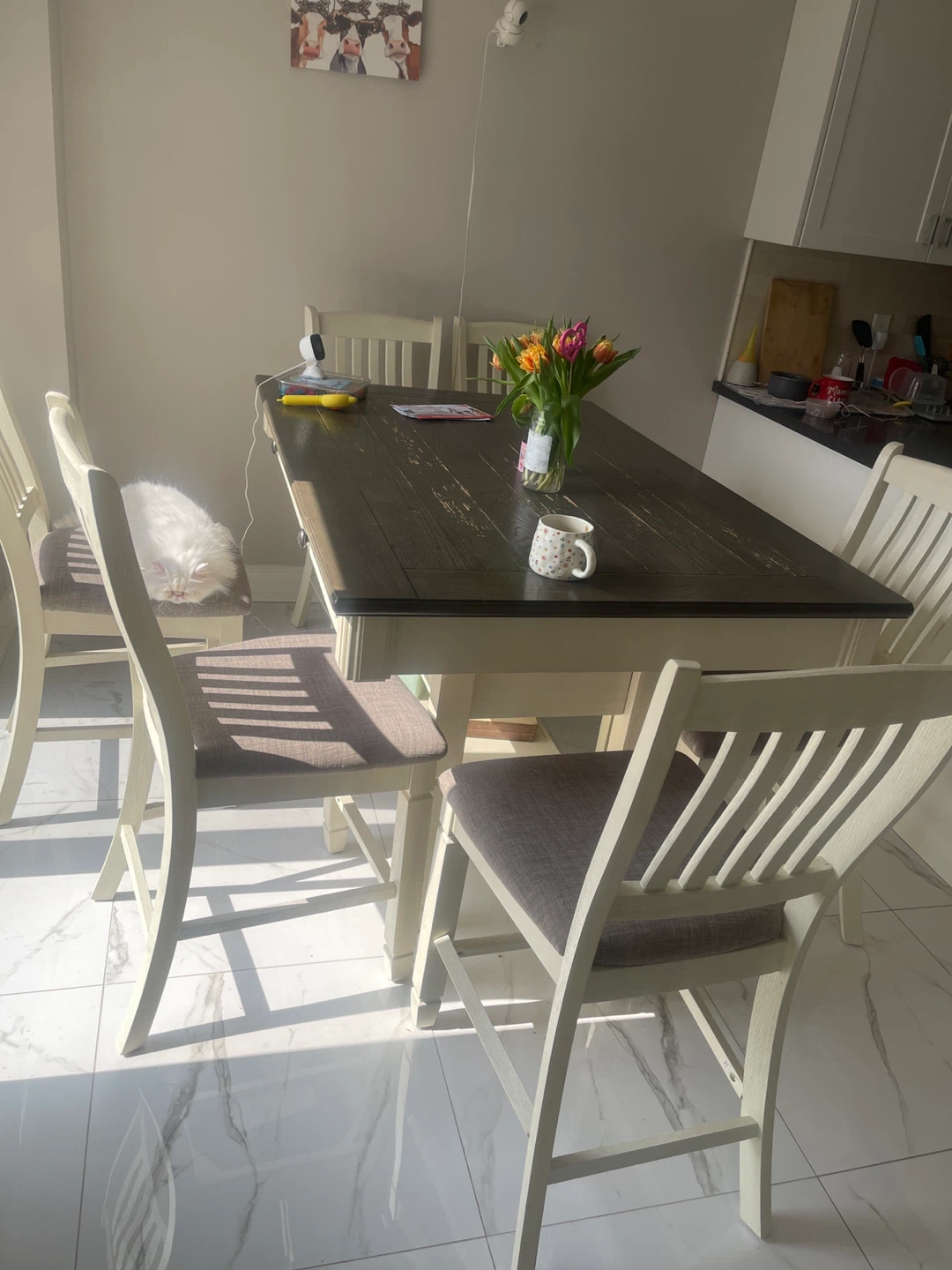 Farmhouse Dining Table and Chairs Set