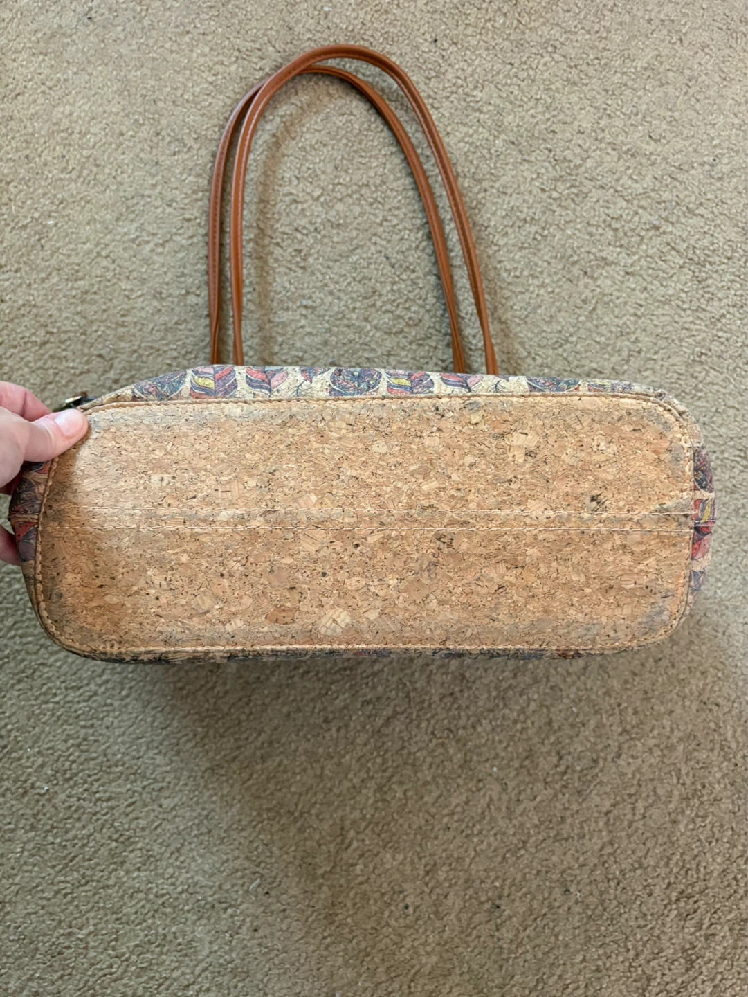 Women’s Cork Purse with Feathers Design $10 firm - photo 2