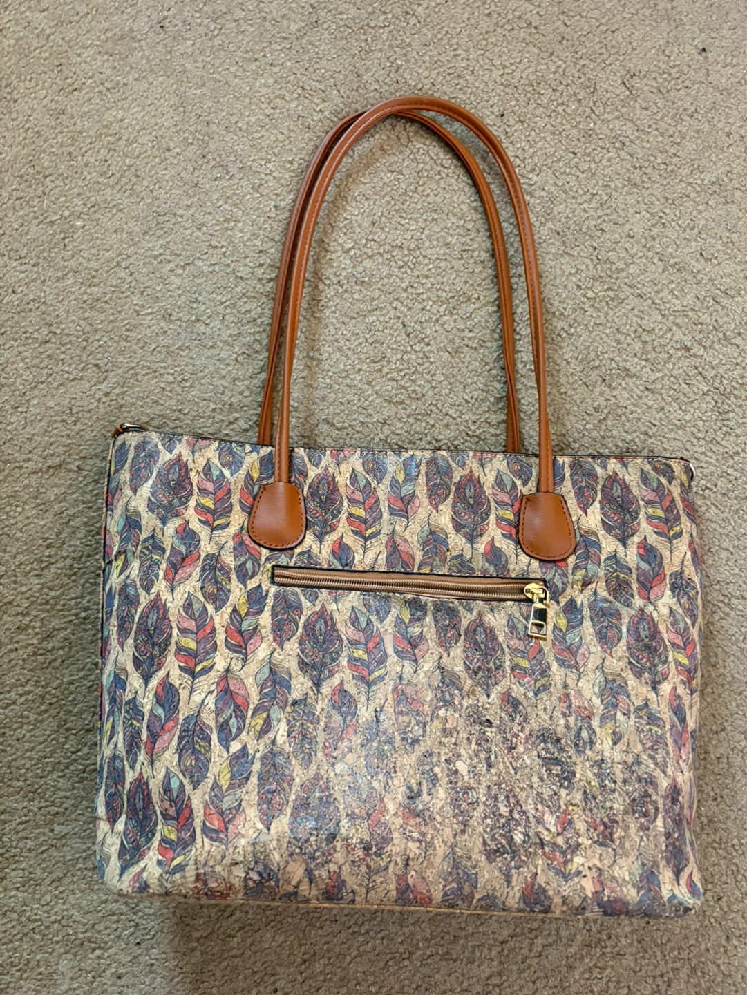 Women’s Cork Purse with Feathers Design $10 firm - photo 4