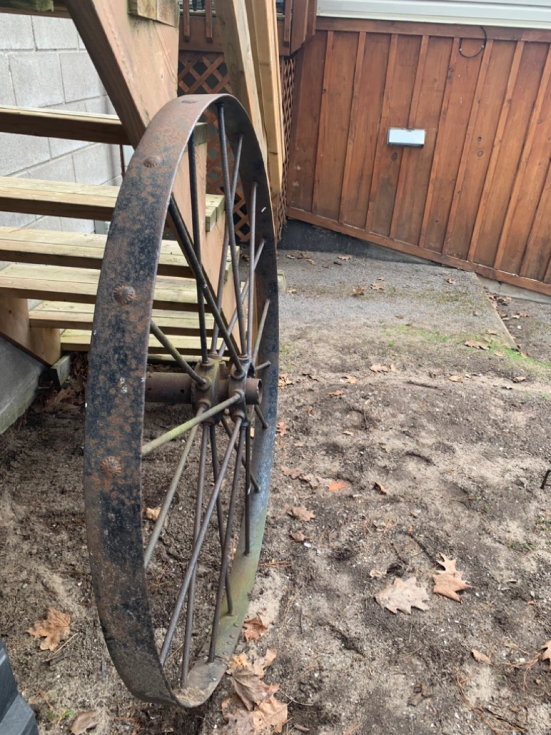 Vintage Spoked Metal Wheel - photo 2