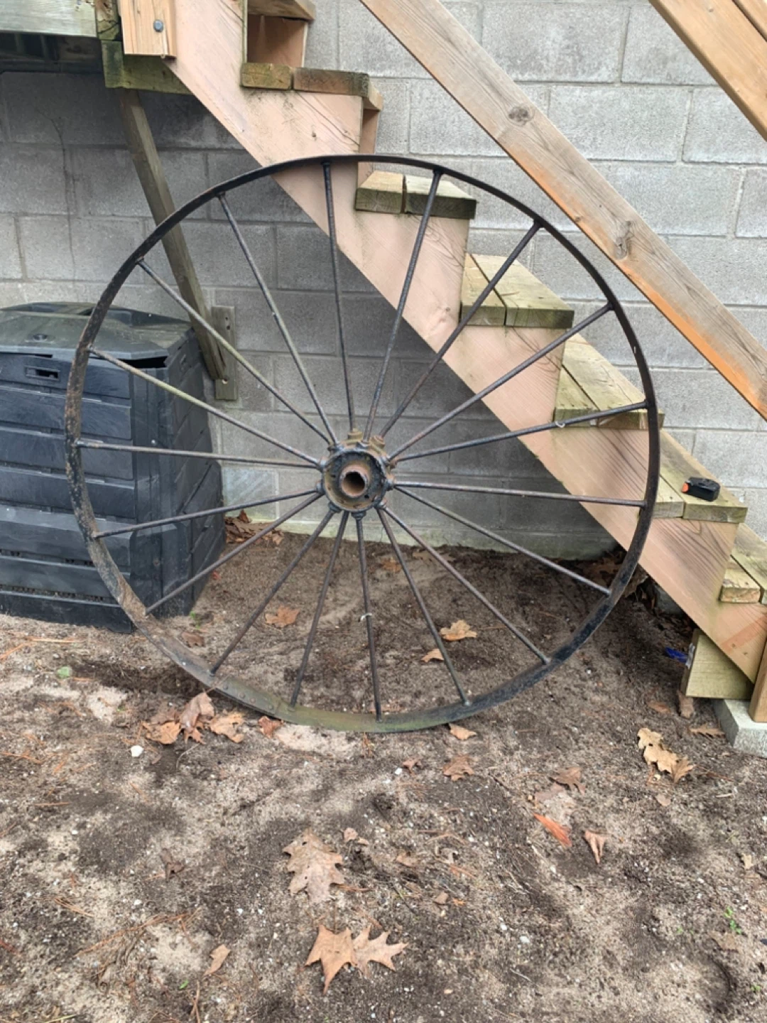 Vintage Spoked Metal Wheel