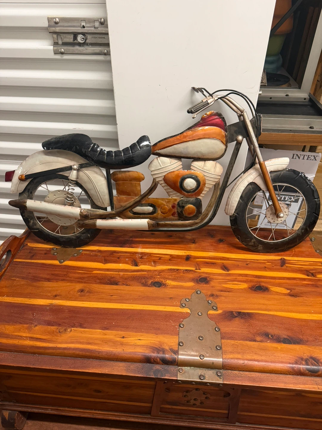 Metal Motorcycle Sculpture 39 x 22