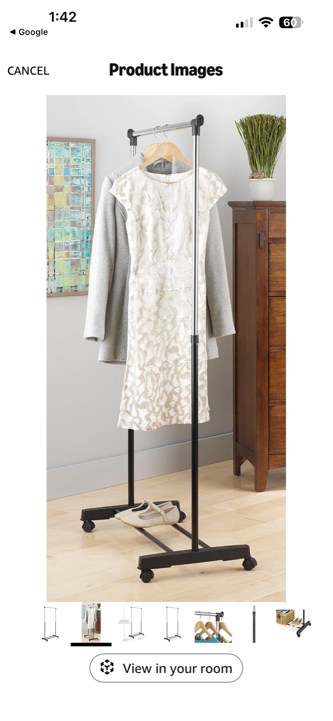 Adjustable Rolling Garment Rack - photo 4