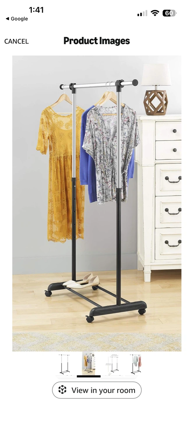 Adjustable Rolling Garment Rack - photo 5