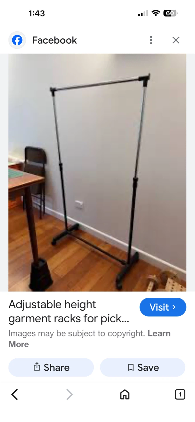 Adjustable Rolling Garment Rack