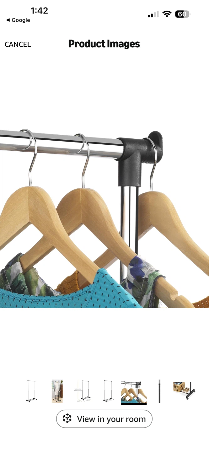 Adjustable Rolling Garment Rack - photo 3