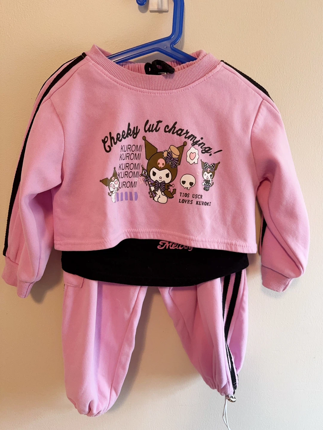Girls Pink Kuromi 3pc Set Toddler 4-5T