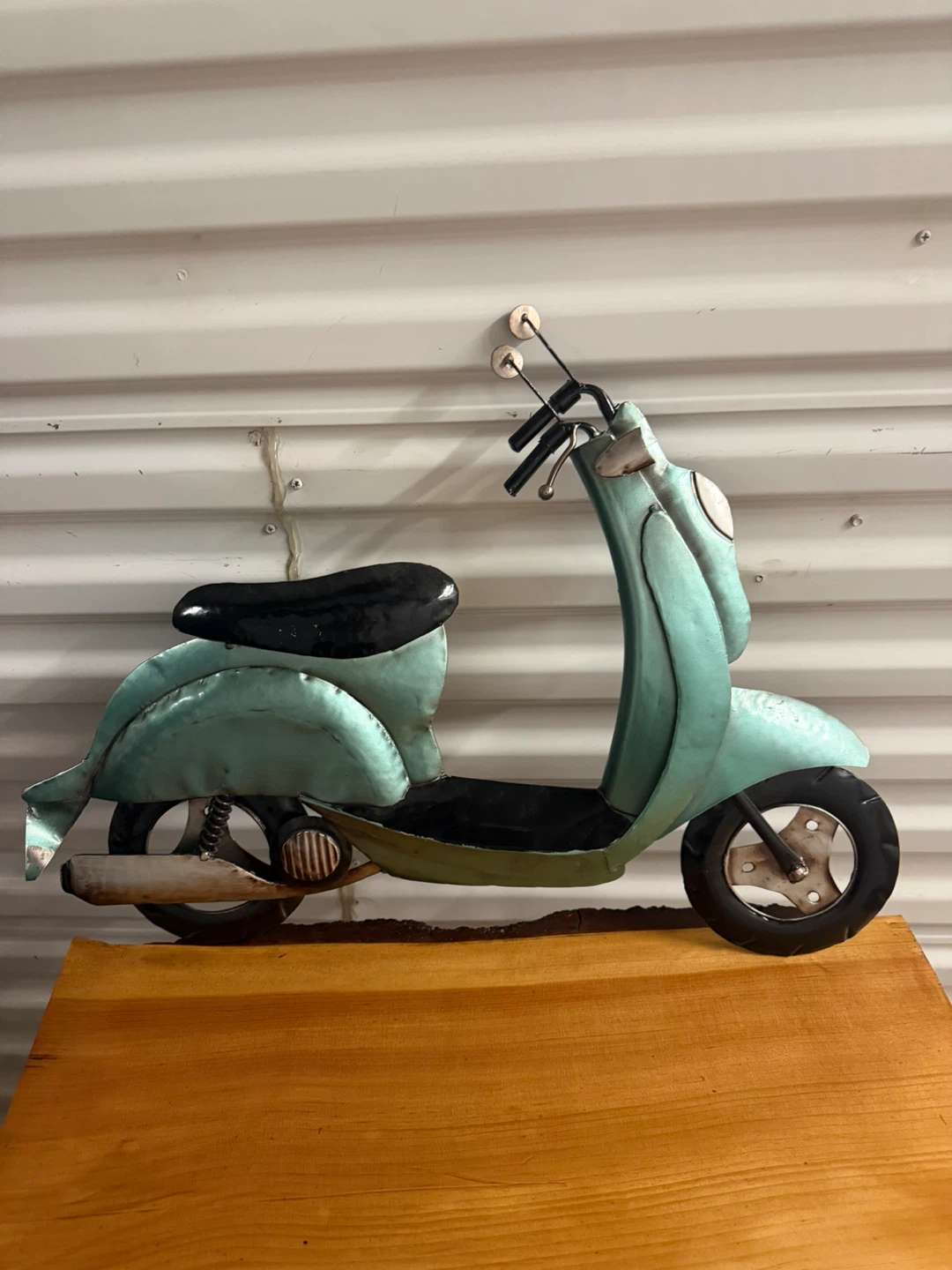 Metal Vespa Scooter Sculpture  22 x 17