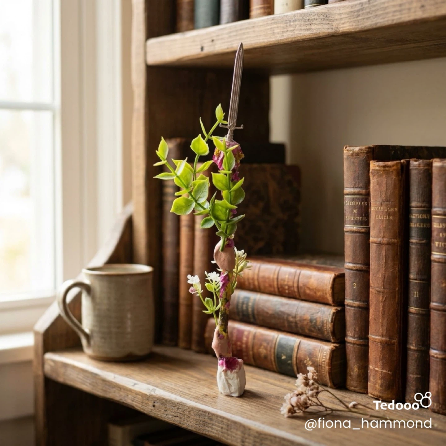 Decorative Wand with Sword and Flowers - photo 4