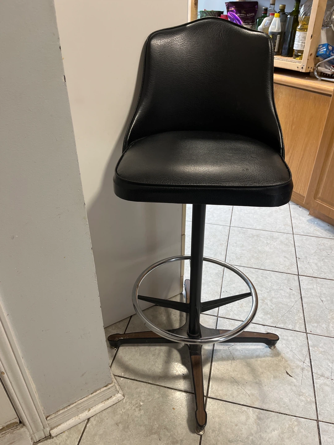 Black Swivel Bar Stool