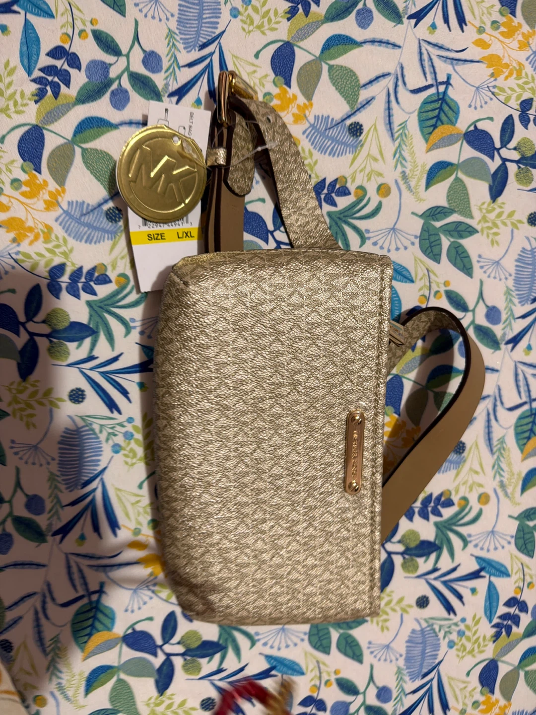 Michael Kors Gold Monogram Belt Bag/Fanny Pack