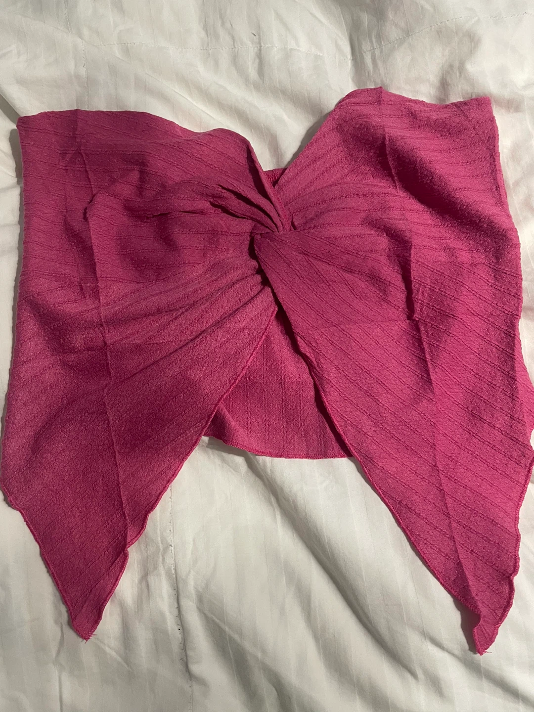 NEW! Pink Twist Front Bandeau Crop Top - photo 2