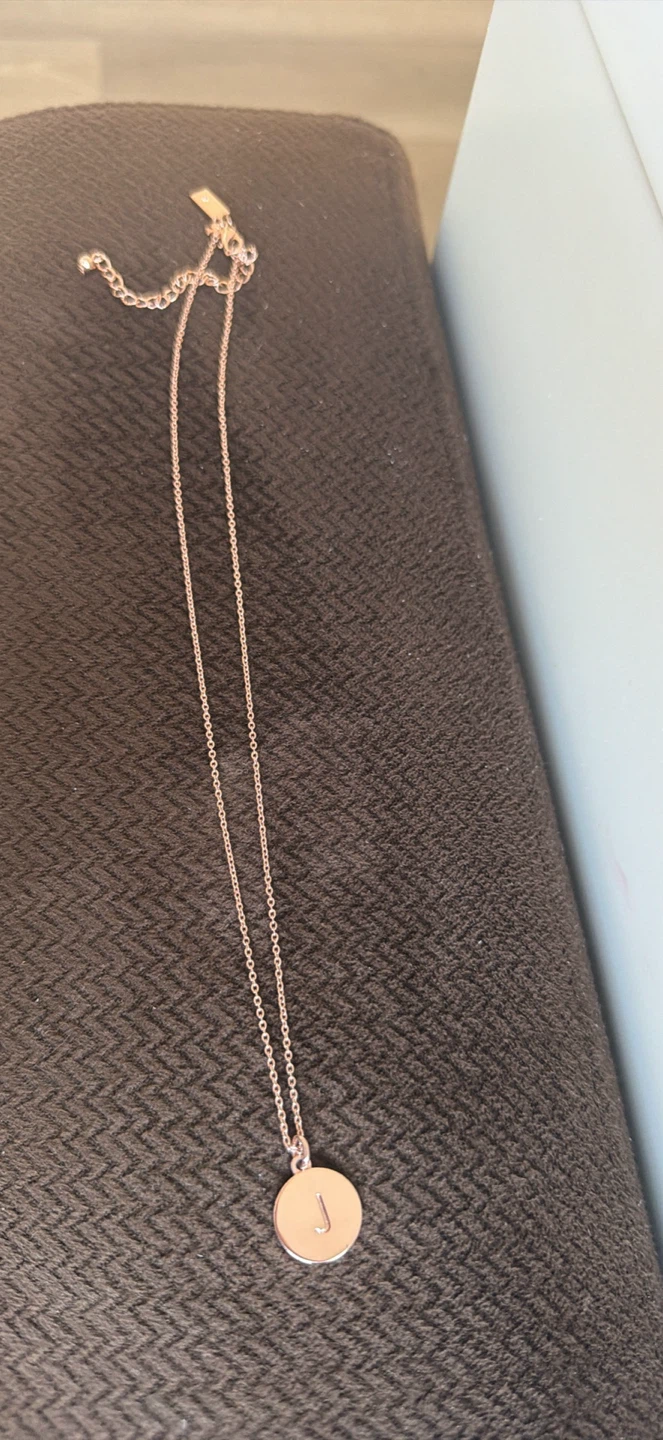 Rose Gold Initial "J" Necklace