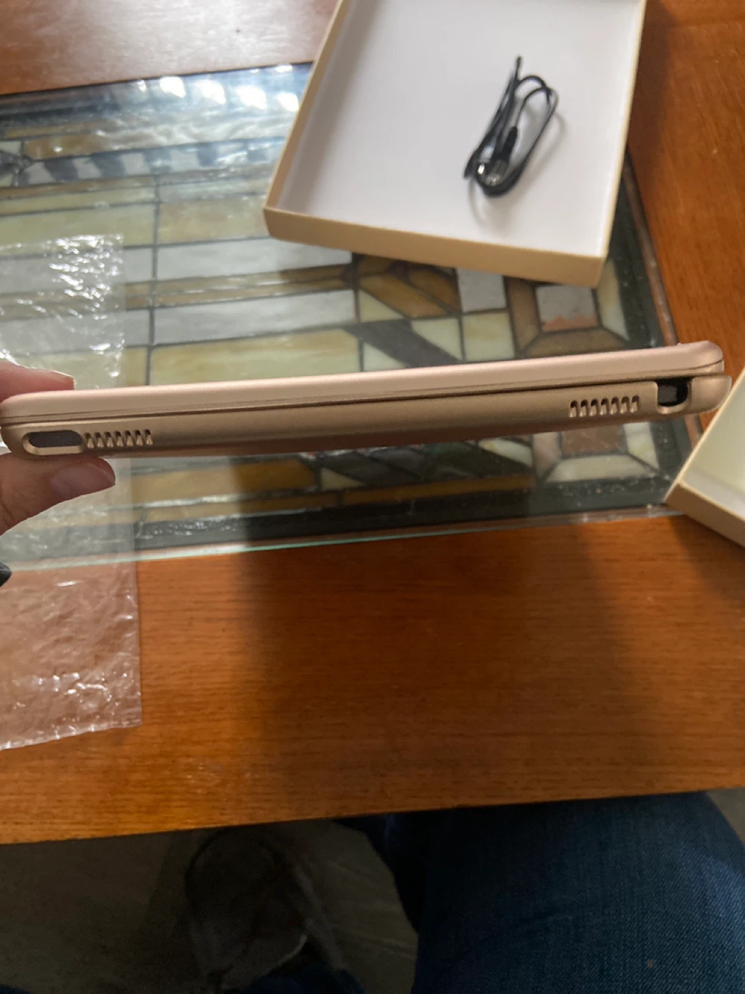 Gold Keyboard Case with USB Cable for Tablet - photo 3