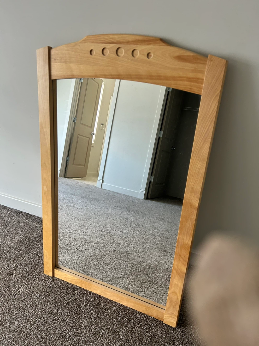Wooden Dresser and Mirror Set - photo 2