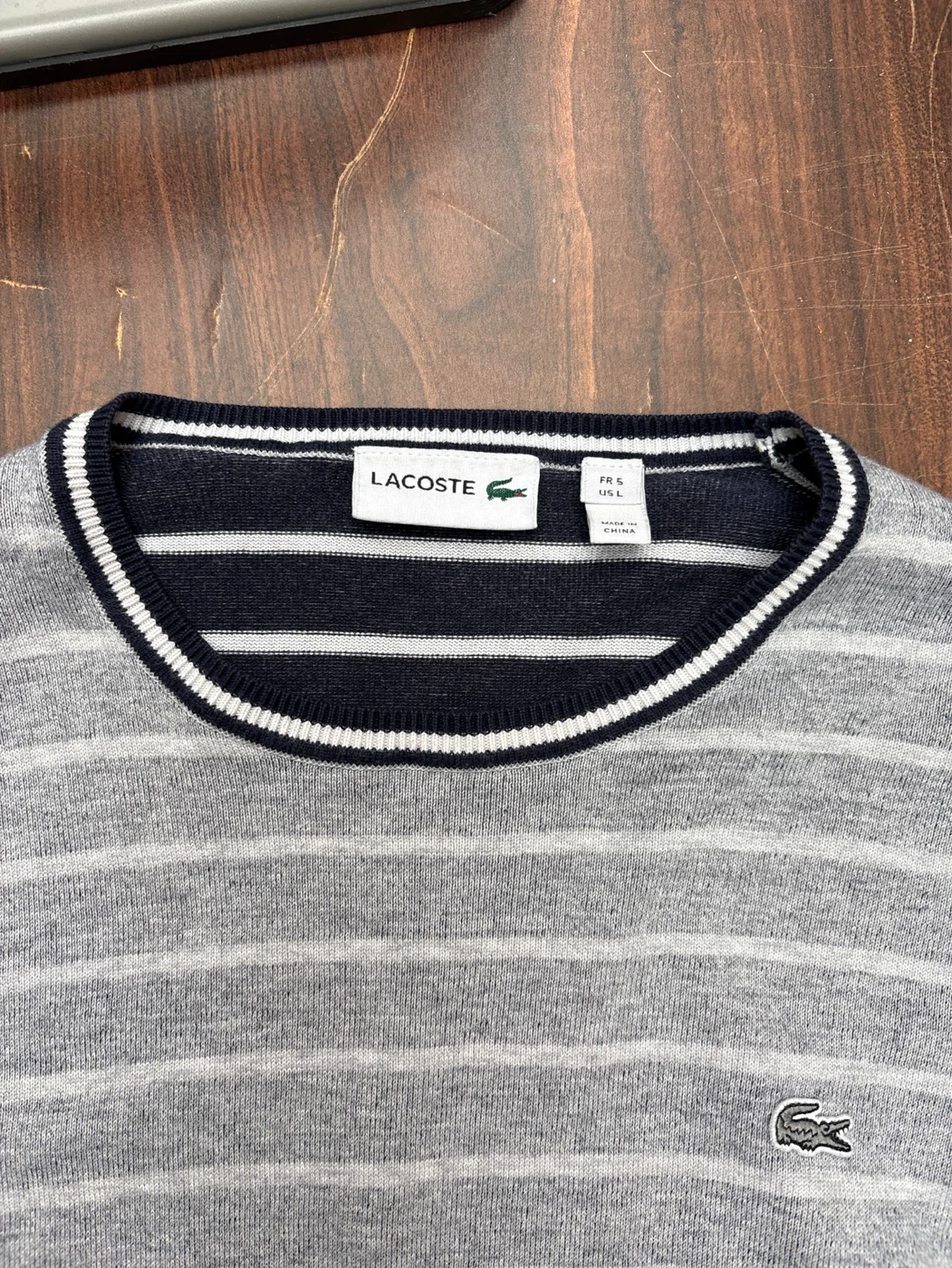 Lacoste Striped Crewneck Sweater Men's US S - photo 4