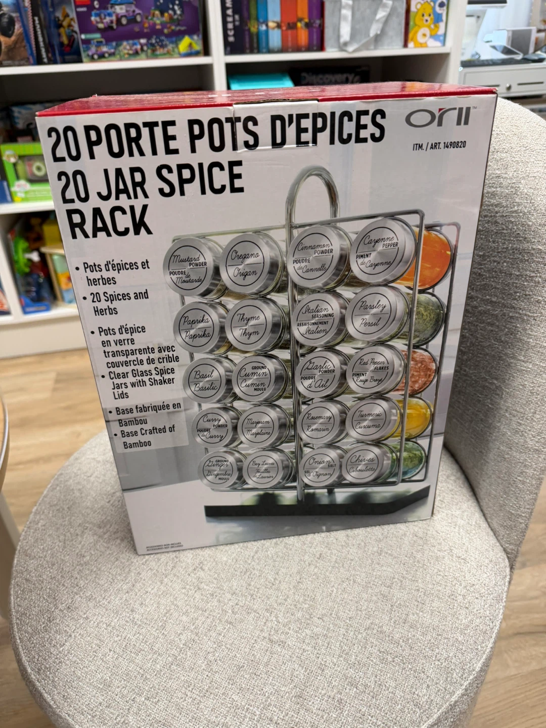 Orli 20 Jar Spice Rack with Bamboo Base