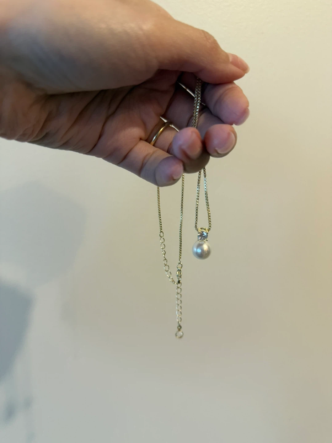 Pearl Pendant Necklace with Accent stone - photo 4