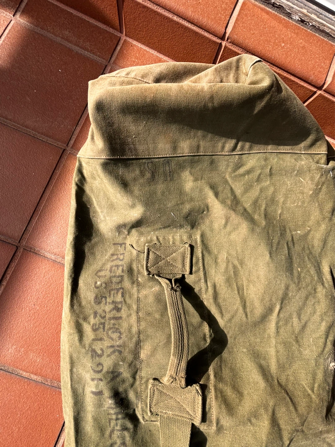 Vintage Olive Green Duffel Bag - photo 3