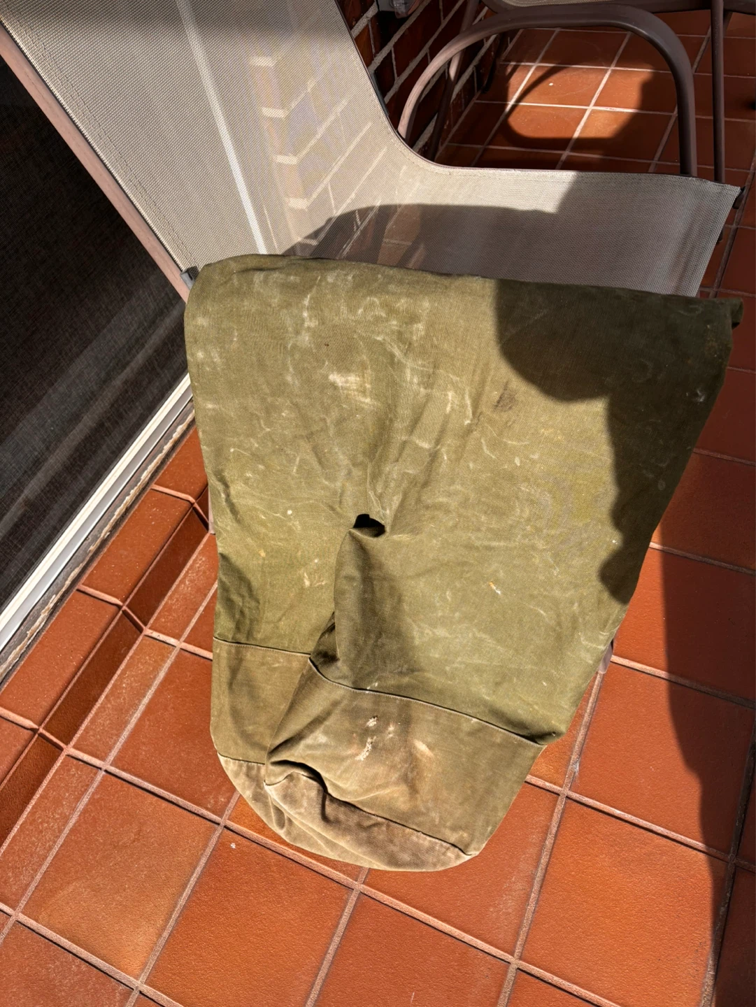 Vintage Olive Green Duffel Bag - photo 2