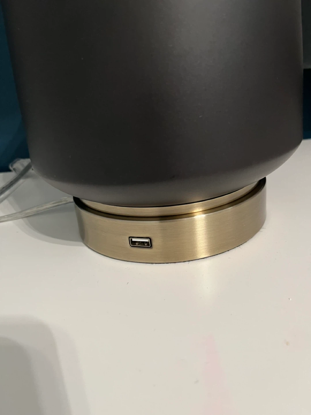 Pair of Black Table Lamps with USB Ports - photo 4