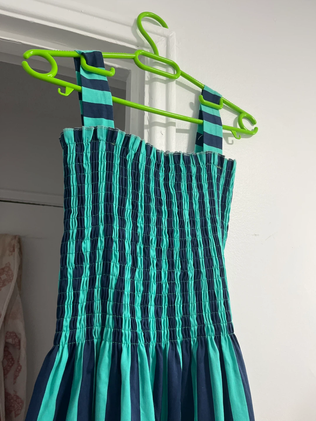 Striped Smocked Maxi Dress - photo 2