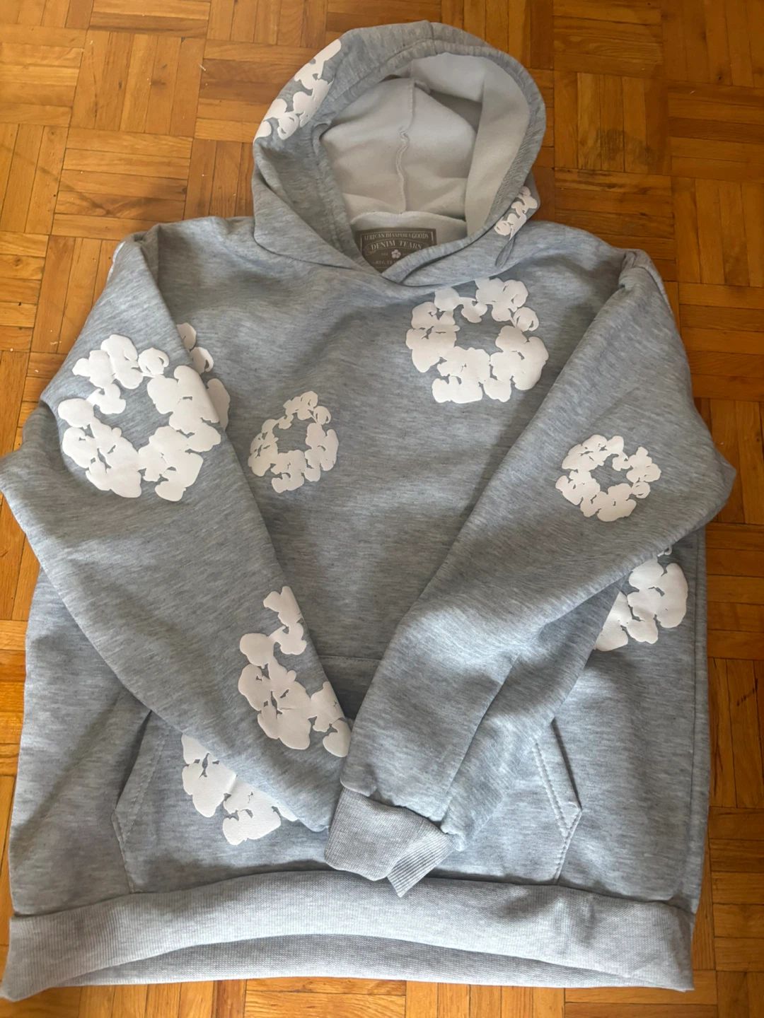 DENIM TEARS Grey Hoodie - photo 2