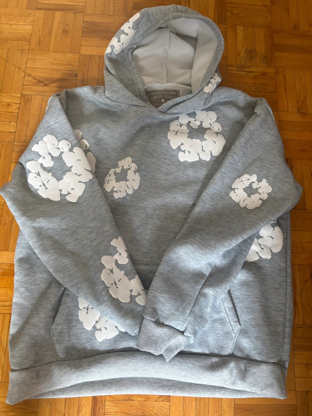 DENIM TEARS Grey Hoodie - photo 3