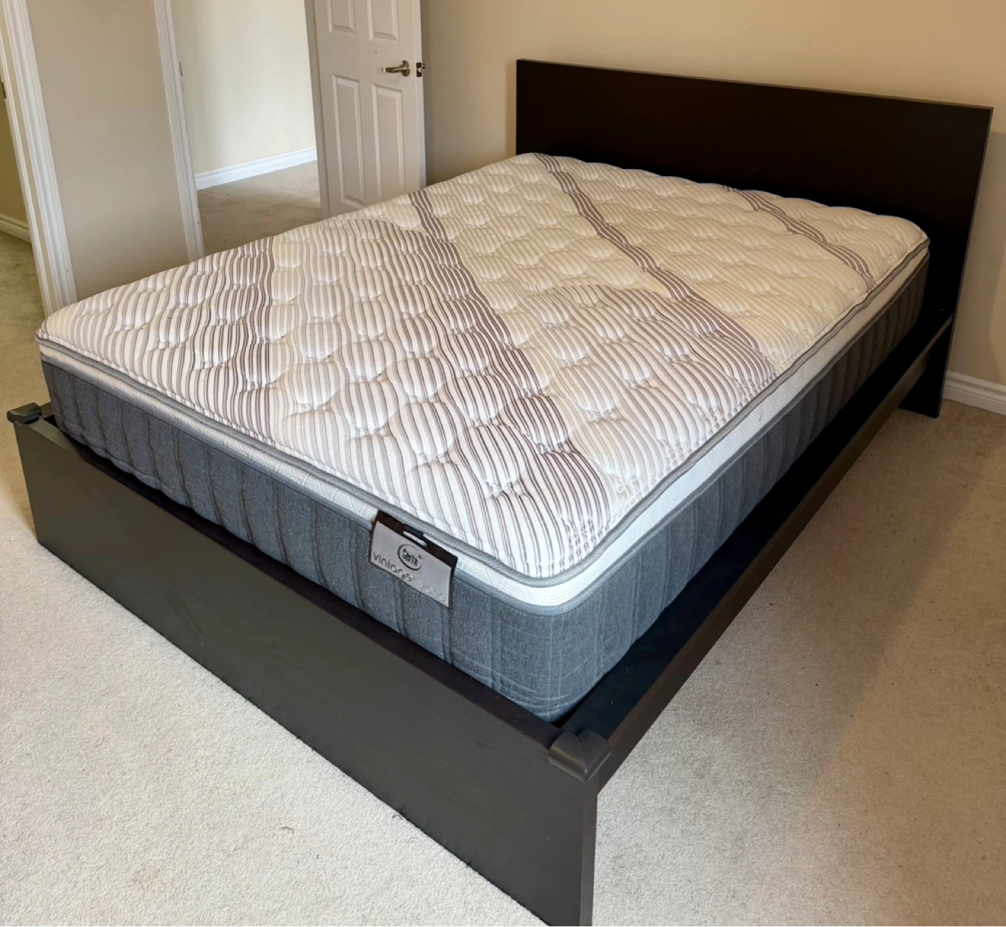 IKEA Bed with SERTA Mattress (QUEEN)