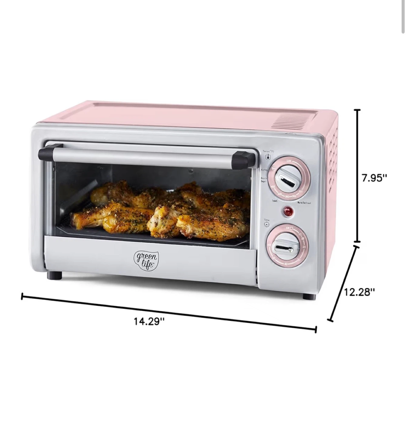 GreenLife Toaster Oven & Air Fryer - Pink - photo 4