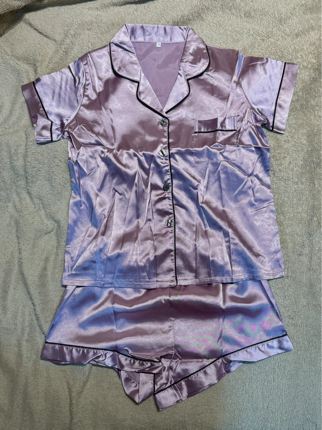 Women's Satin Pajama Set Light Purple - photo 4