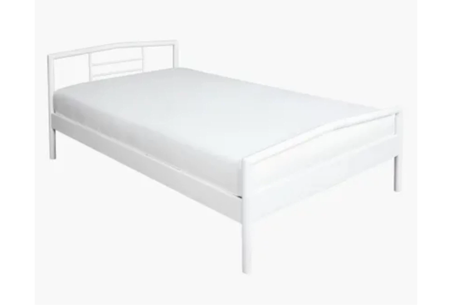 White Twin Bed Frame with Slats - photo 3