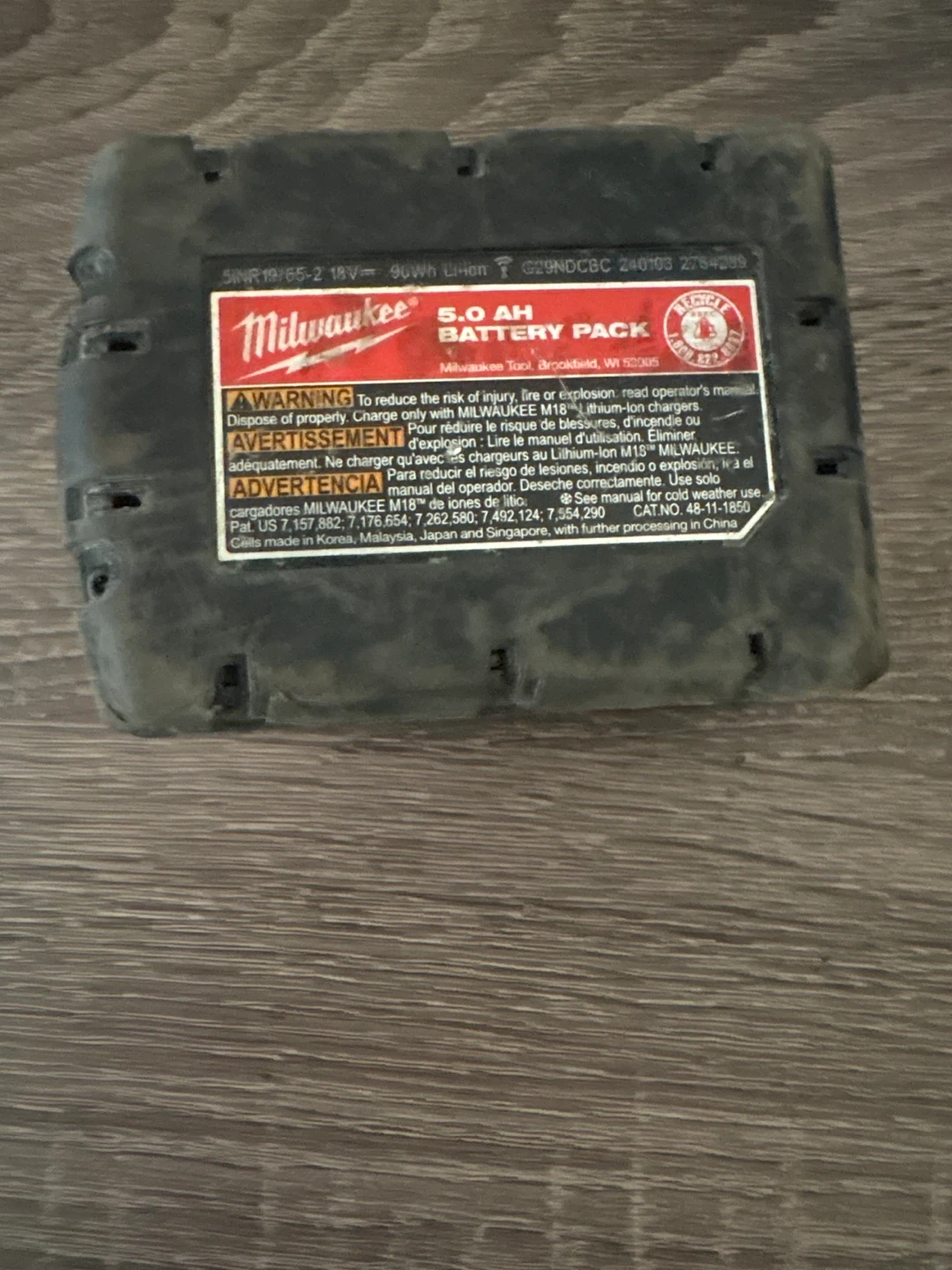 Milwaukee M18 REDLITHIUM XC5.0 Battery Pack - photo 2