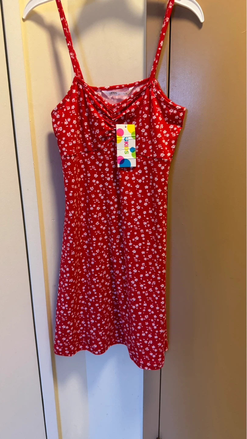 urban kids Red Floral Mini Dress size 14-16
