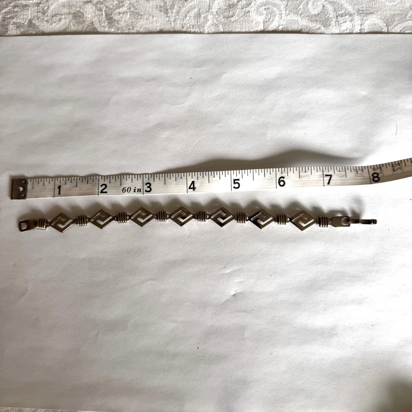 Sterling Silver Greek Key Link Bracelet - photo 2