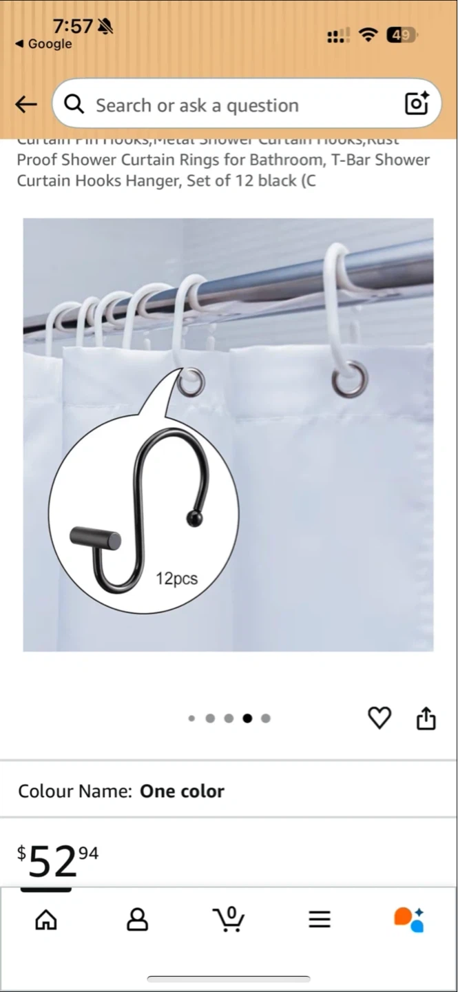 Set of 34 Curtain Hooks