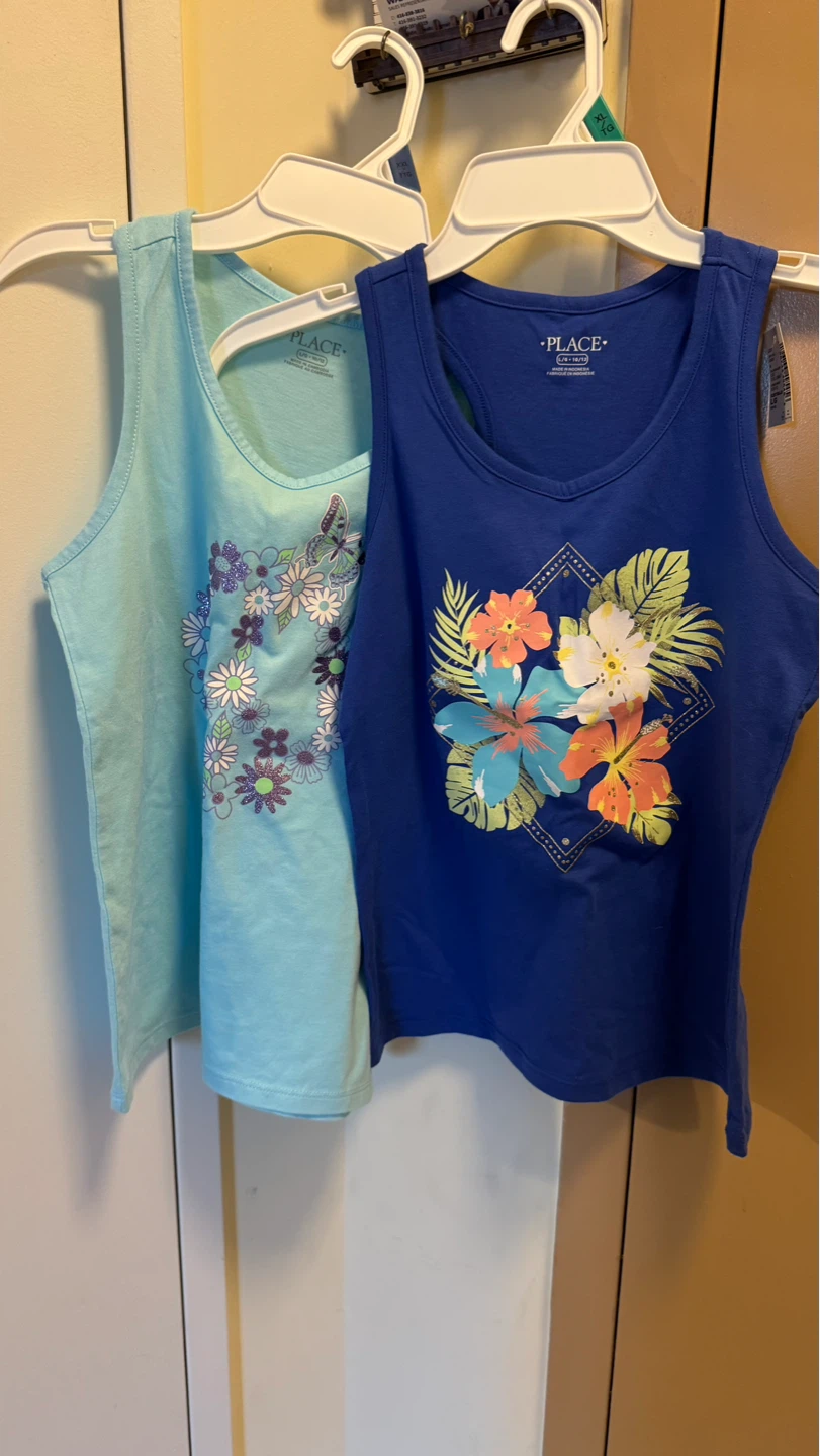 The Children's Place Girls' siz 10/12 Tank Tops - 2 Pack