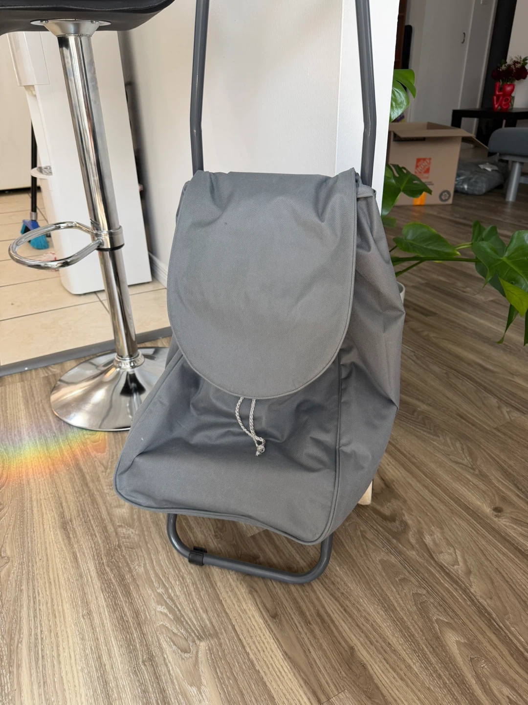 Grey Rolling Shopping Cart - photo 2