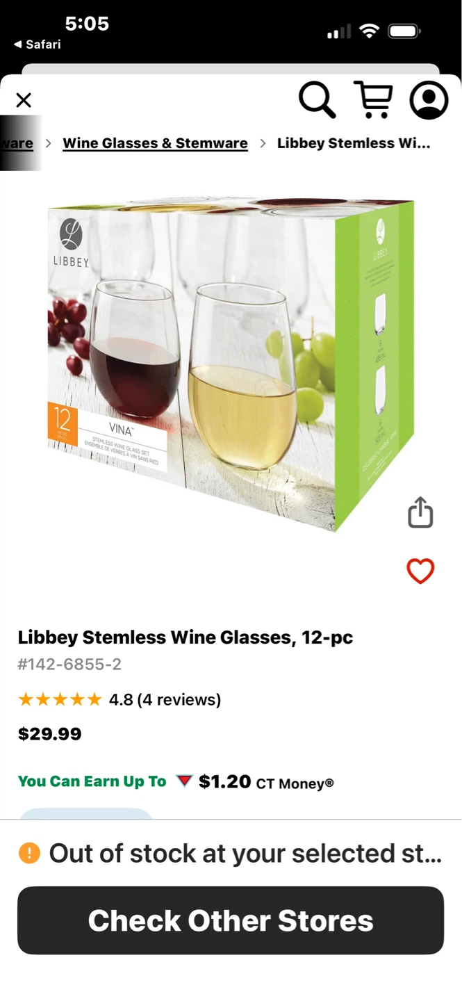 Libbey Stemless Wine Glasses - 12 Pack - photo 2