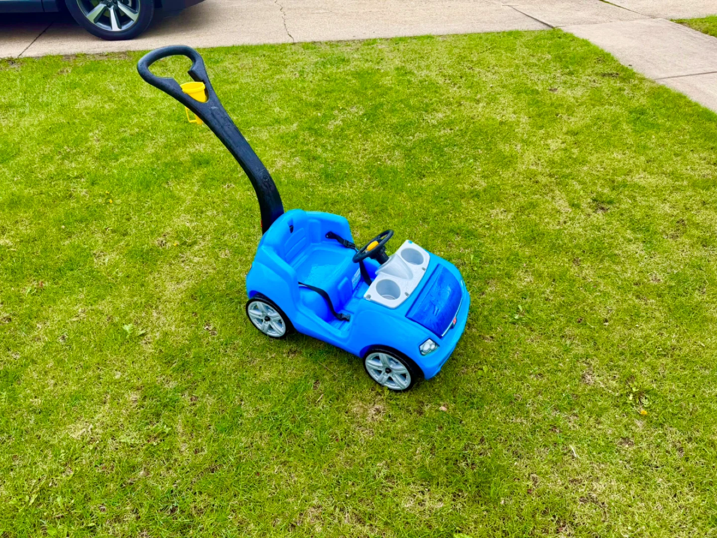 Blue Ride-On Push Car Stroller
