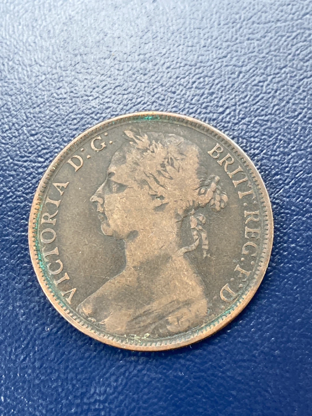 1890 British Penny Coin