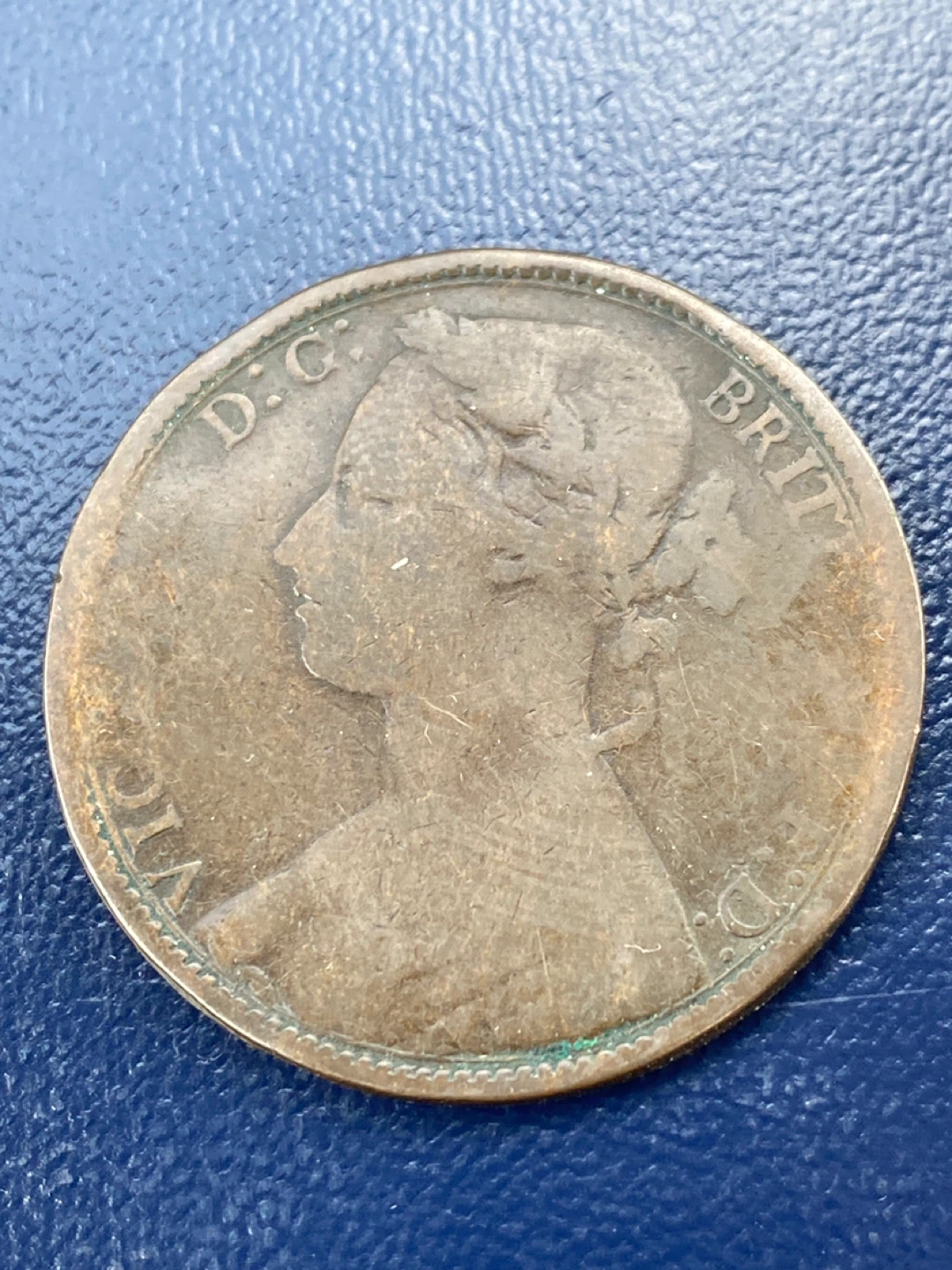 1876 British Penny Coin