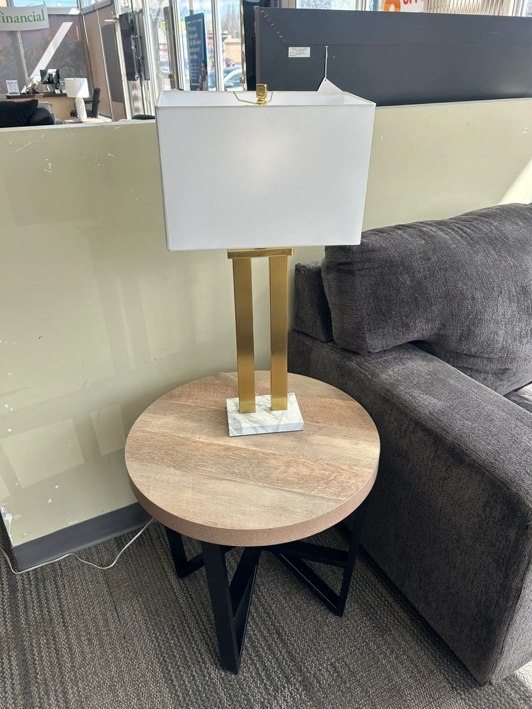 Sectionals, table set and lamps - photo 3