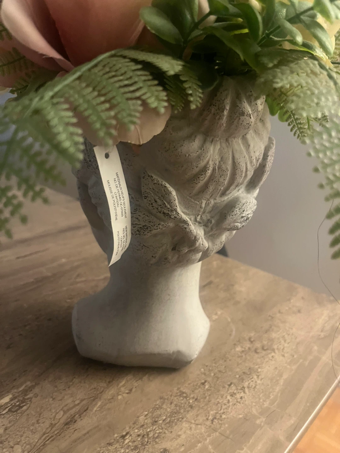 Artificial Flower Head Planter Cement - photo 4